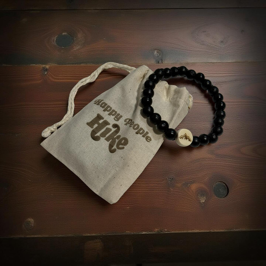 Recycled Plastic Bead Bracelet - Black